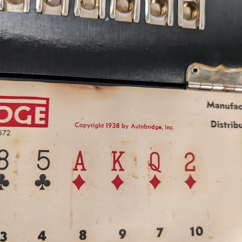 Vintage 1938 Art Deco Black EUC Autobridge Playing Board - Picture 6 of 14